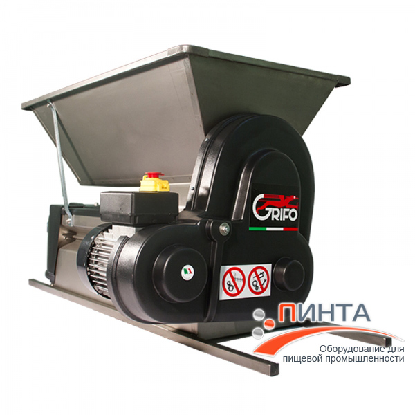 Электрическая виноградная дробилка — с гребнеотделителем со шнеком DMCI нержавеющая